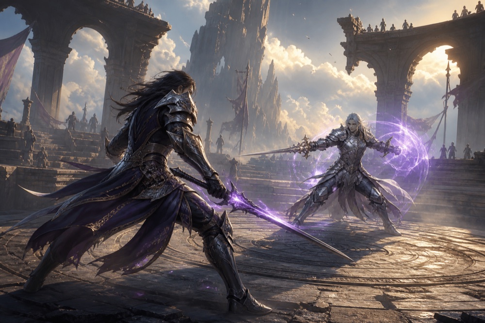 Warriors dueling in the Catalyst arena